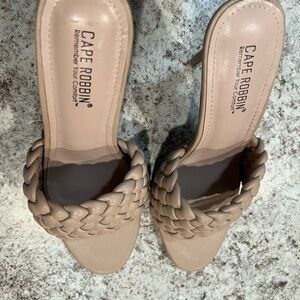 Cape Robbin Beige Braided Heels